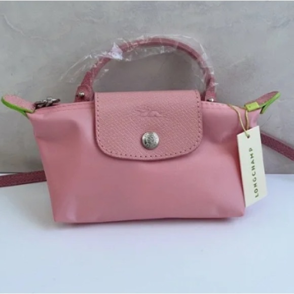 Longchamp Pink Mini Bag with Green Accents - Picture 1 of 1